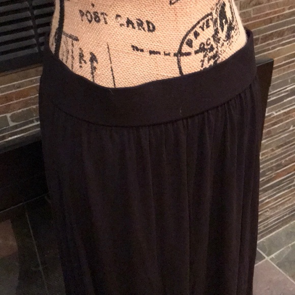 LOFT LP Black Maxi Skirt With Wide Elastic Band - Picture 2 of 4